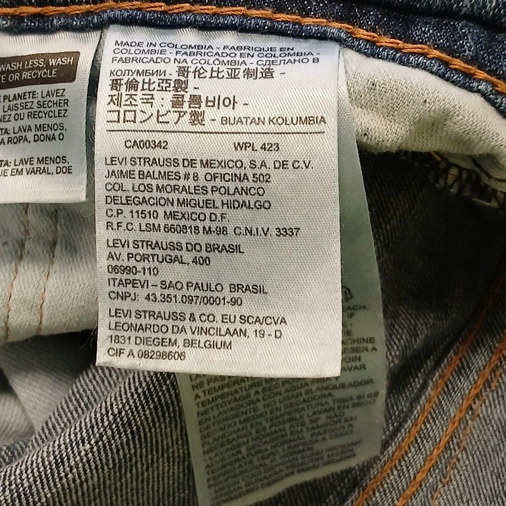 Levi's 514 Straight Fit Jeans Men's 40x30 Medium Wash Denim